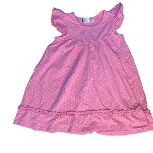 Lily & Londyn's pink polka dot ruffle‎ cap sleeve girls dress SIZE 3T